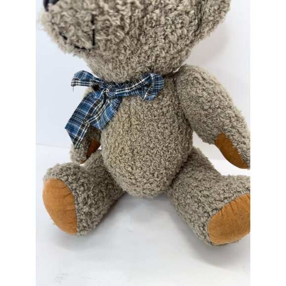 Midwestern Home Products Teddy Bear Plush Blue Bow 15" Stuffed Animal Jointed - Picture 4 of 10